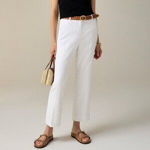 J. Crew Kaya Pant in Stretch Linen Blend White